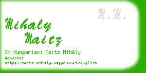 mihaly maitz business card